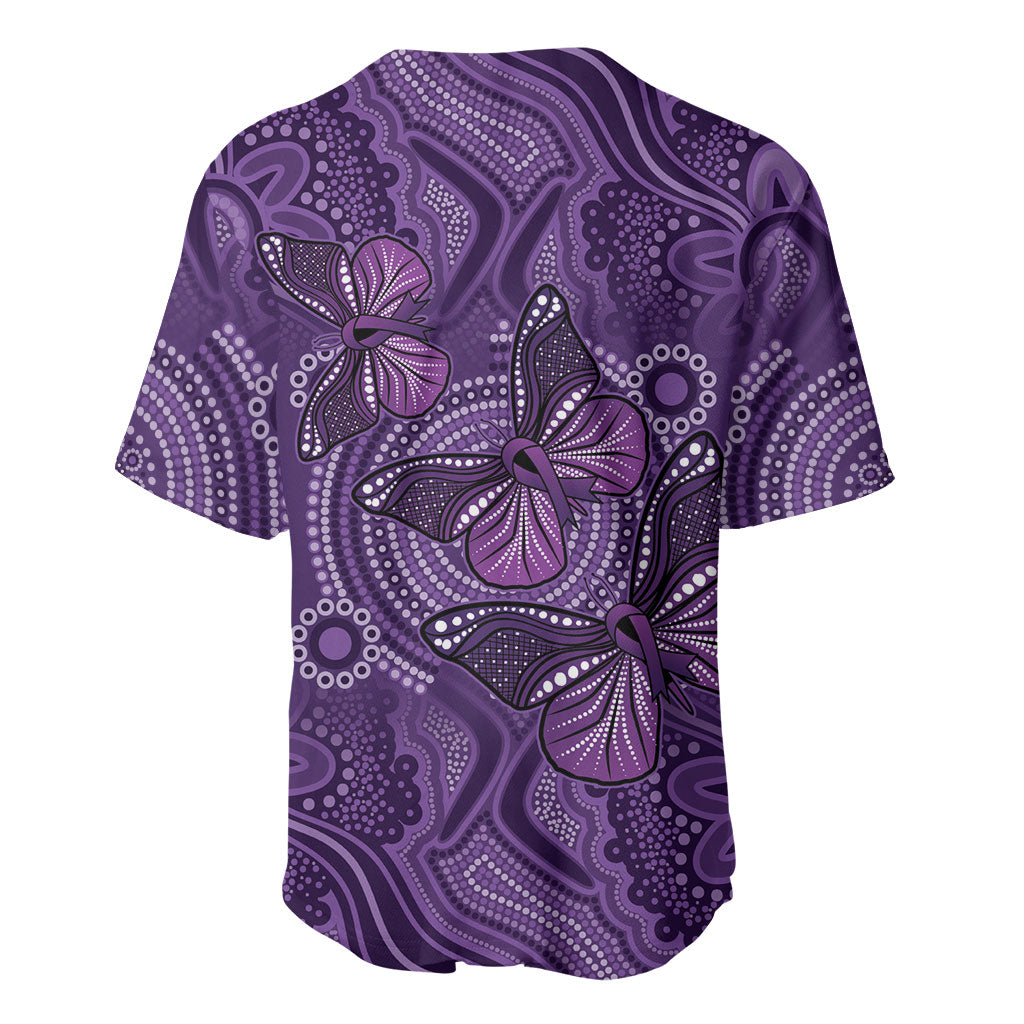 Australia Epilepsy Support Purple Butterfly Strength Baseball Jersey