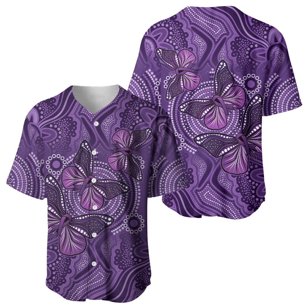 Australia Epilepsy Support Purple Butterfly Strength Baseball Jersey