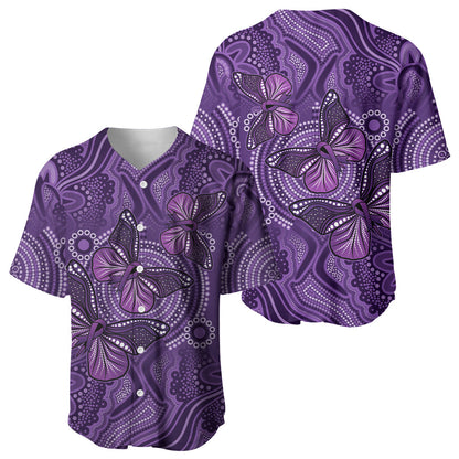 Australia Epilepsy Support Purple Butterfly Strength Baseball Jersey