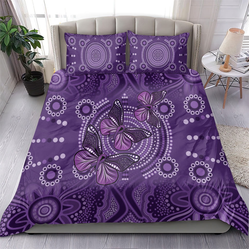Australia Epilepsy Support Purple Butterfly Strength Bedding Set