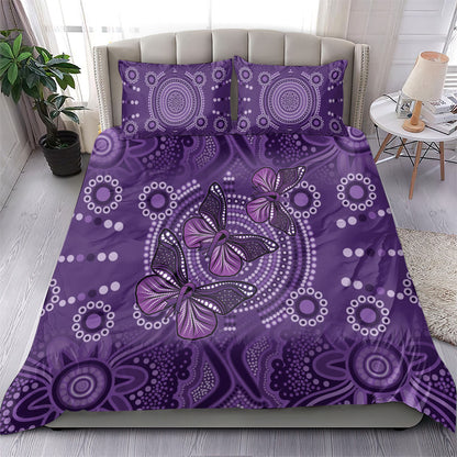 Australia Epilepsy Support Purple Butterfly Strength Bedding Set