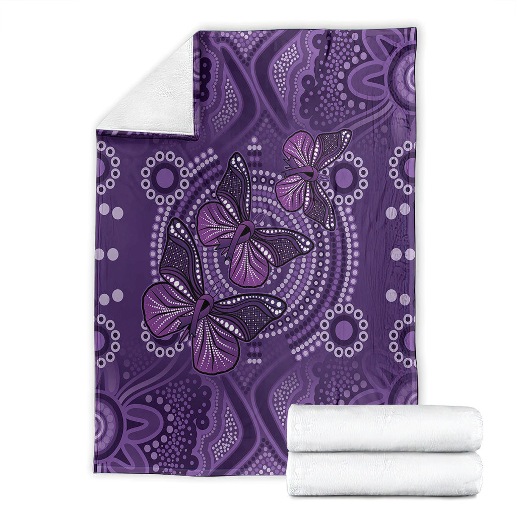 Australia Epilepsy Support Purple Butterfly Strength Blanket