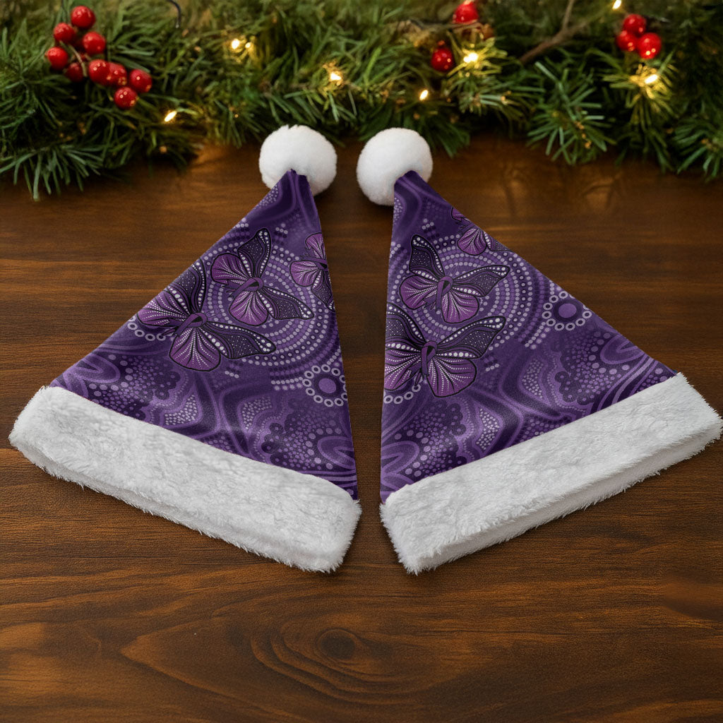 Australia Epilepsy Support Purple Butterfly Strength Christmas Santa Hat
