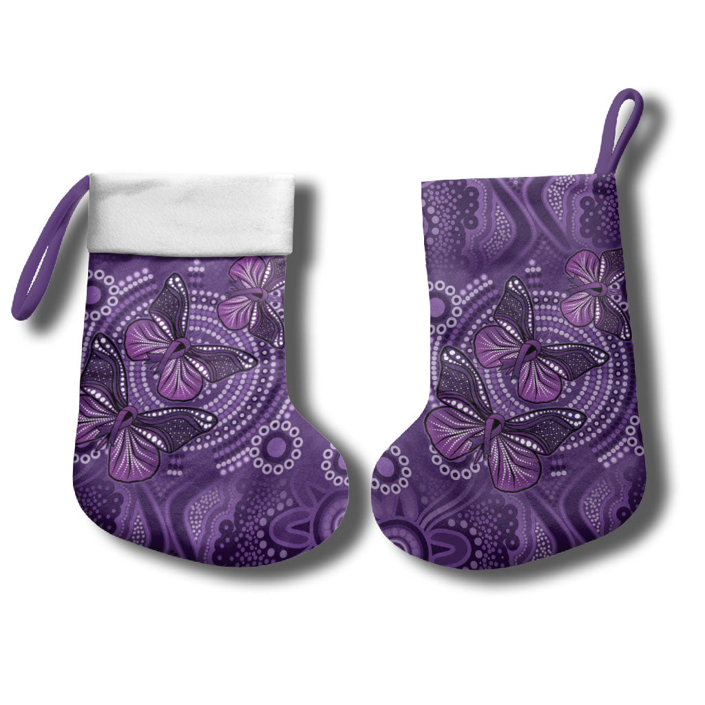 Australia Epilepsy Support Purple Butterfly Strength Christmas Stocking