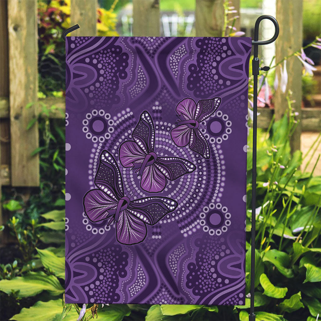 Australia Epilepsy Support Purple Butterfly Strength Garden Flag