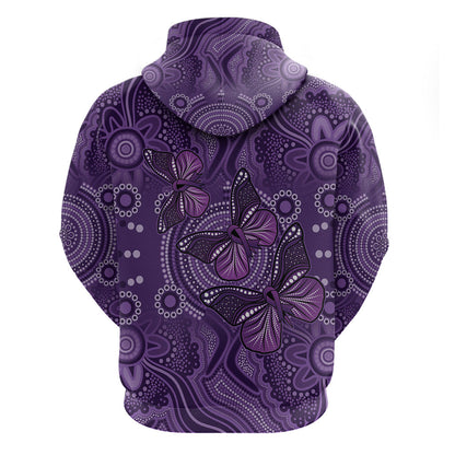 Australia Epilepsy Support Purple Butterfly Strength Hoodie
