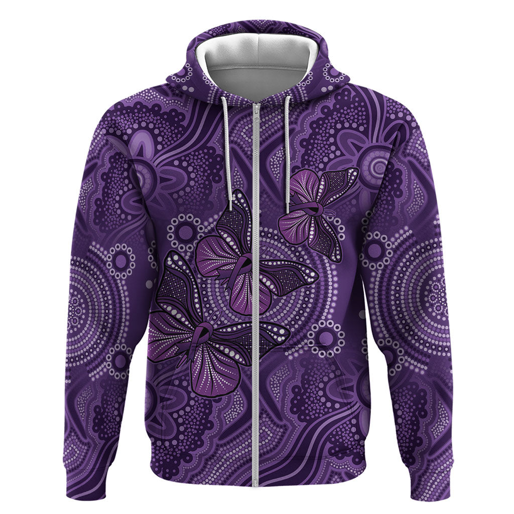 Australia Epilepsy Support Purple Butterfly Strength Hoodie