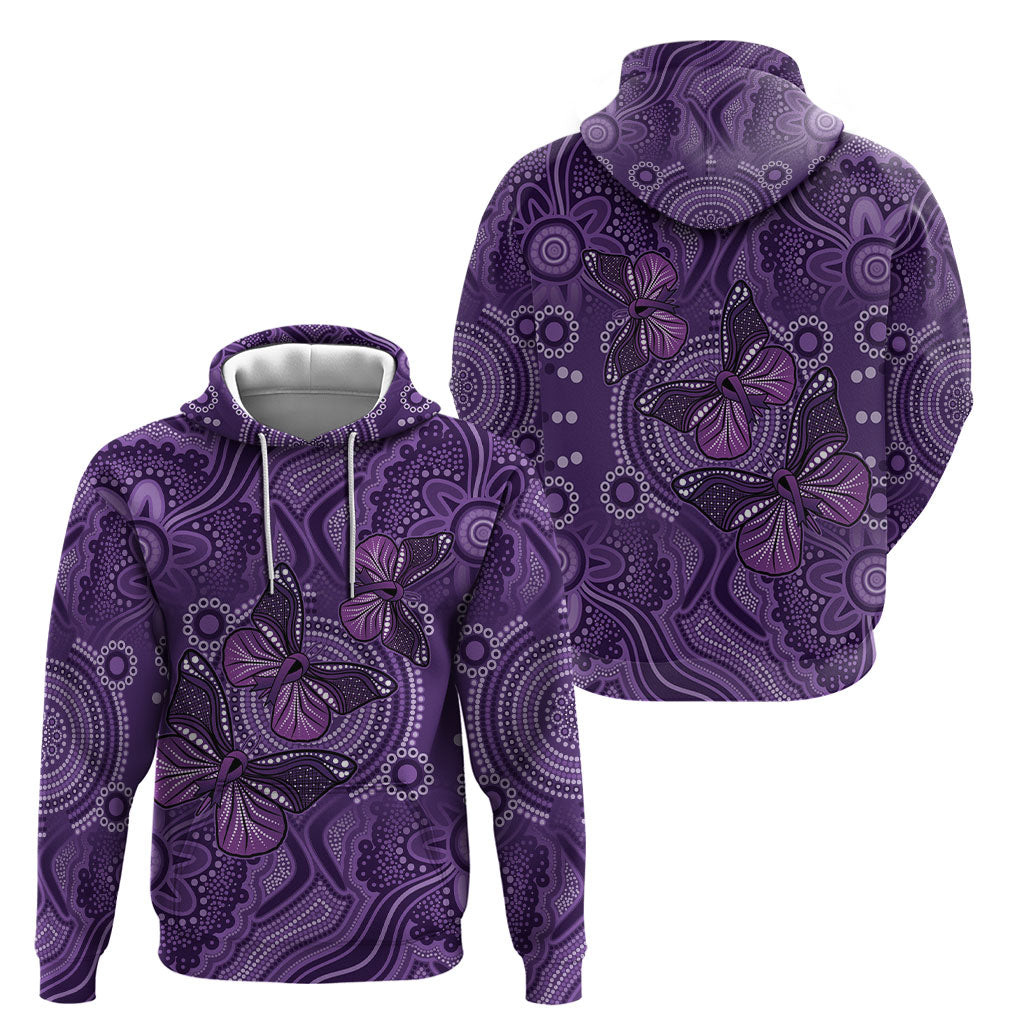 Australia Epilepsy Support Purple Butterfly Strength Hoodie