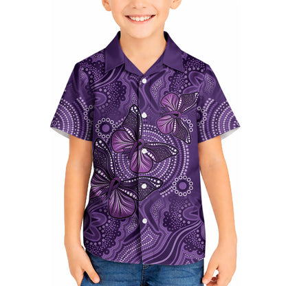 Australia Epilepsy Support Purple Butterfly Strength Kid Hawaiian Shirt