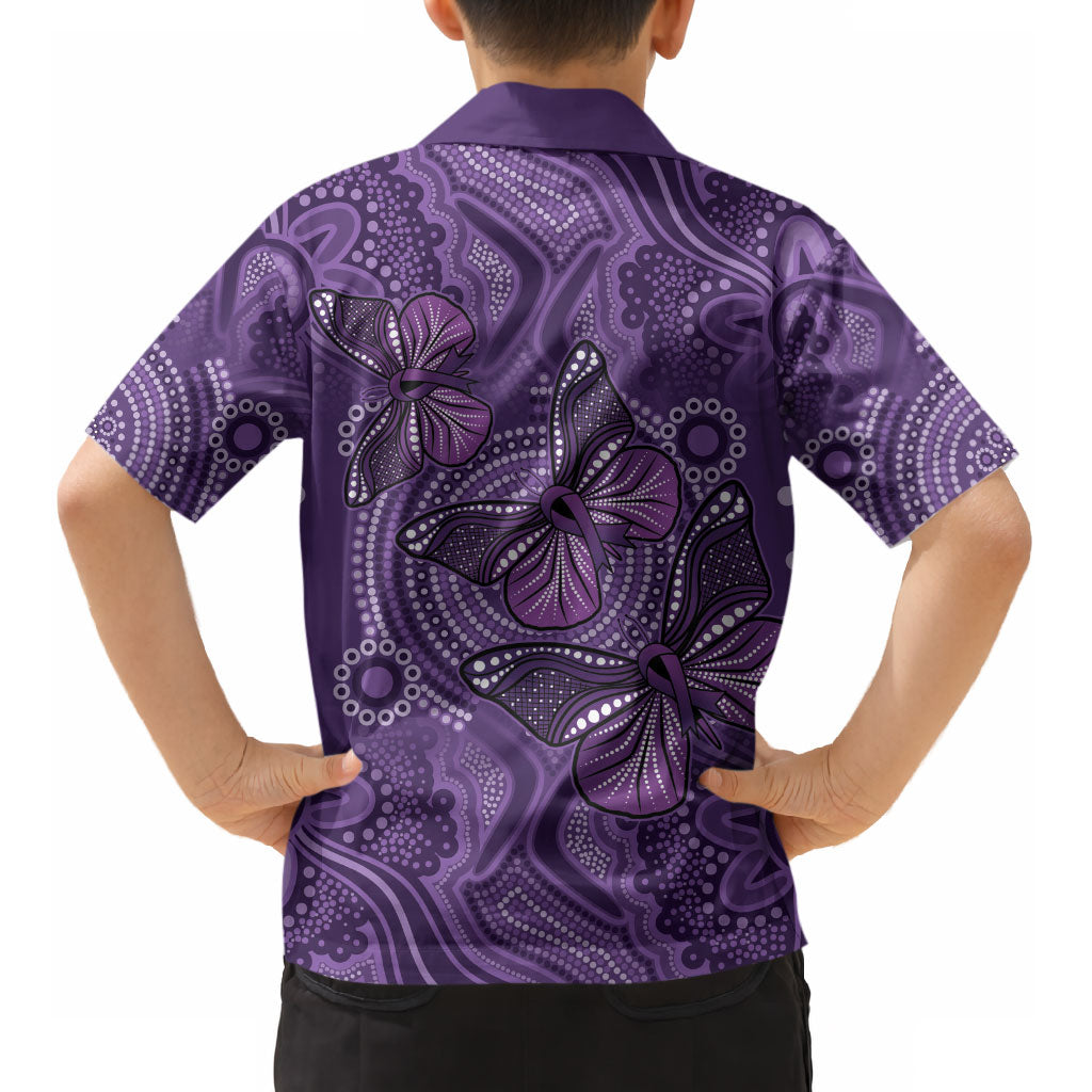 Australia Epilepsy Support Purple Butterfly Strength Kid Hawaiian Shirt