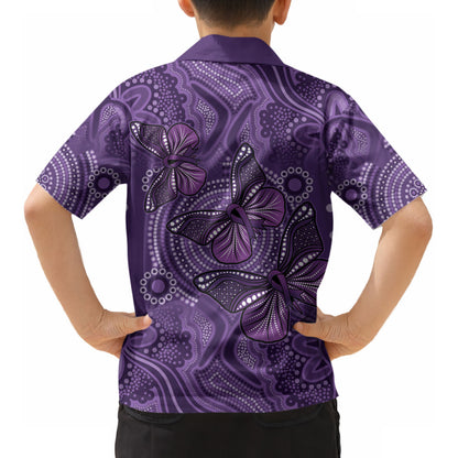 Australia Epilepsy Support Purple Butterfly Strength Kid Hawaiian Shirt