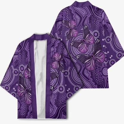 Australia Epilepsy Support Purple Butterfly Strength Kimono