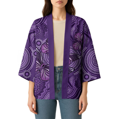 Australia Epilepsy Support Purple Butterfly Strength Kimono