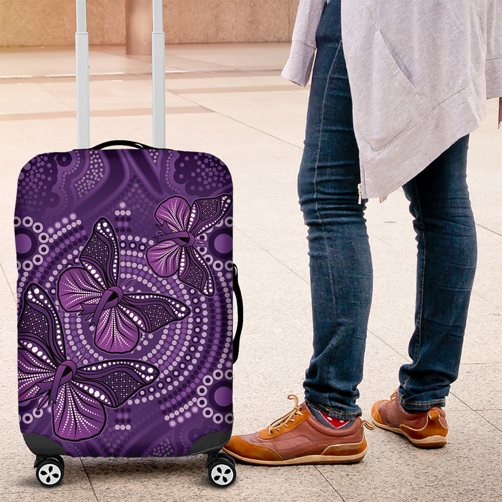 Australia Epilepsy Support Purple Butterfly Strength Luggage Cover