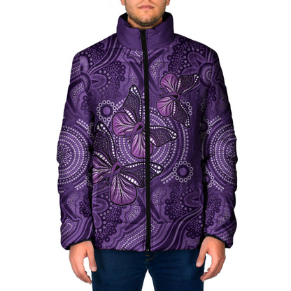Australia Epilepsy Support Purple Butterfly Strength Padded Jacket