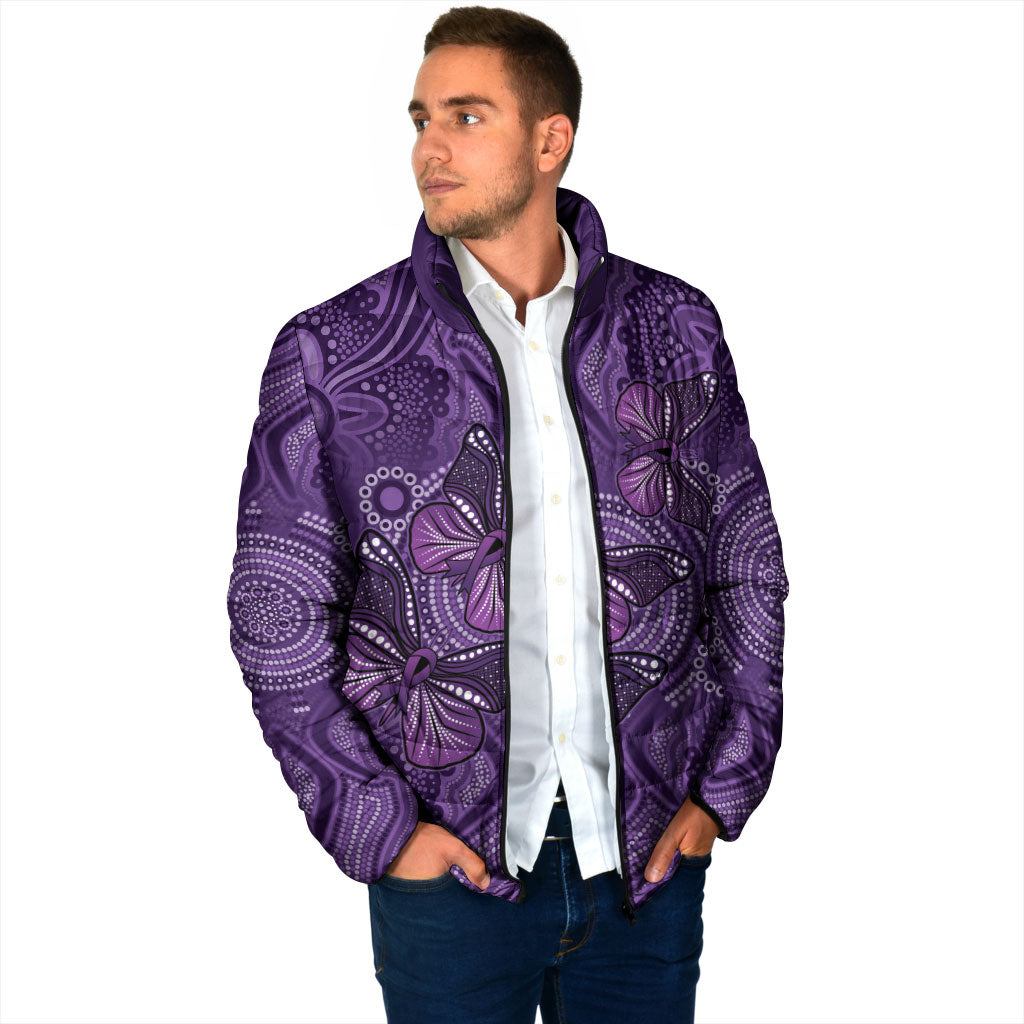 Australia Epilepsy Support Purple Butterfly Strength Padded Jacket