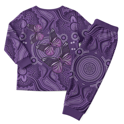 Australia Epilepsy Support Purple Butterfly Strength Christmas Pajama Set