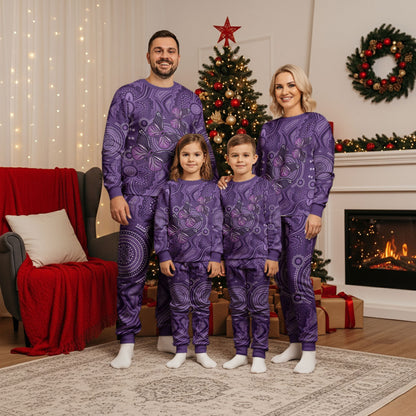Australia Epilepsy Support Purple Butterfly Strength Christmas Pajama Set