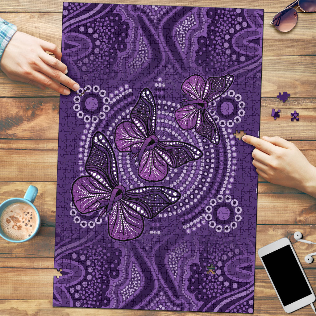 Australia Epilepsy Support Purple Butterfly Strength Puzzle