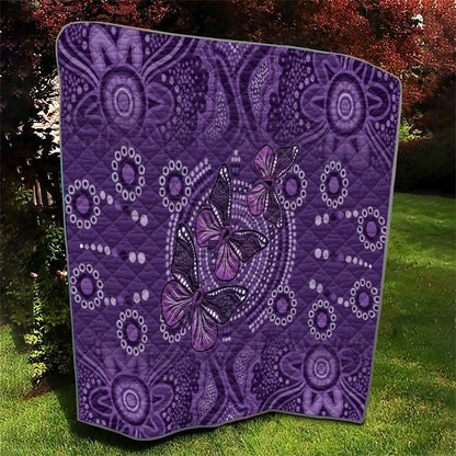 Australia Epilepsy Support Purple Butterfly Strength Quilt
