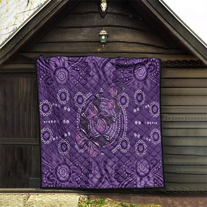 Australia Epilepsy Support Purple Butterfly Strength Quilt
