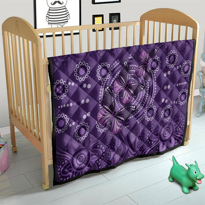 Australia Epilepsy Support Purple Butterfly Strength Quilt