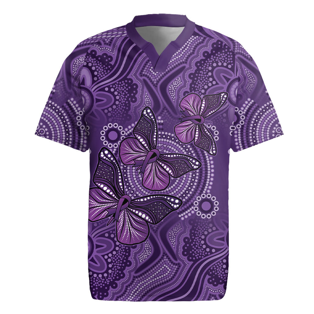 Australia Epilepsy Support Purple Butterfly Strength Rugby Jersey