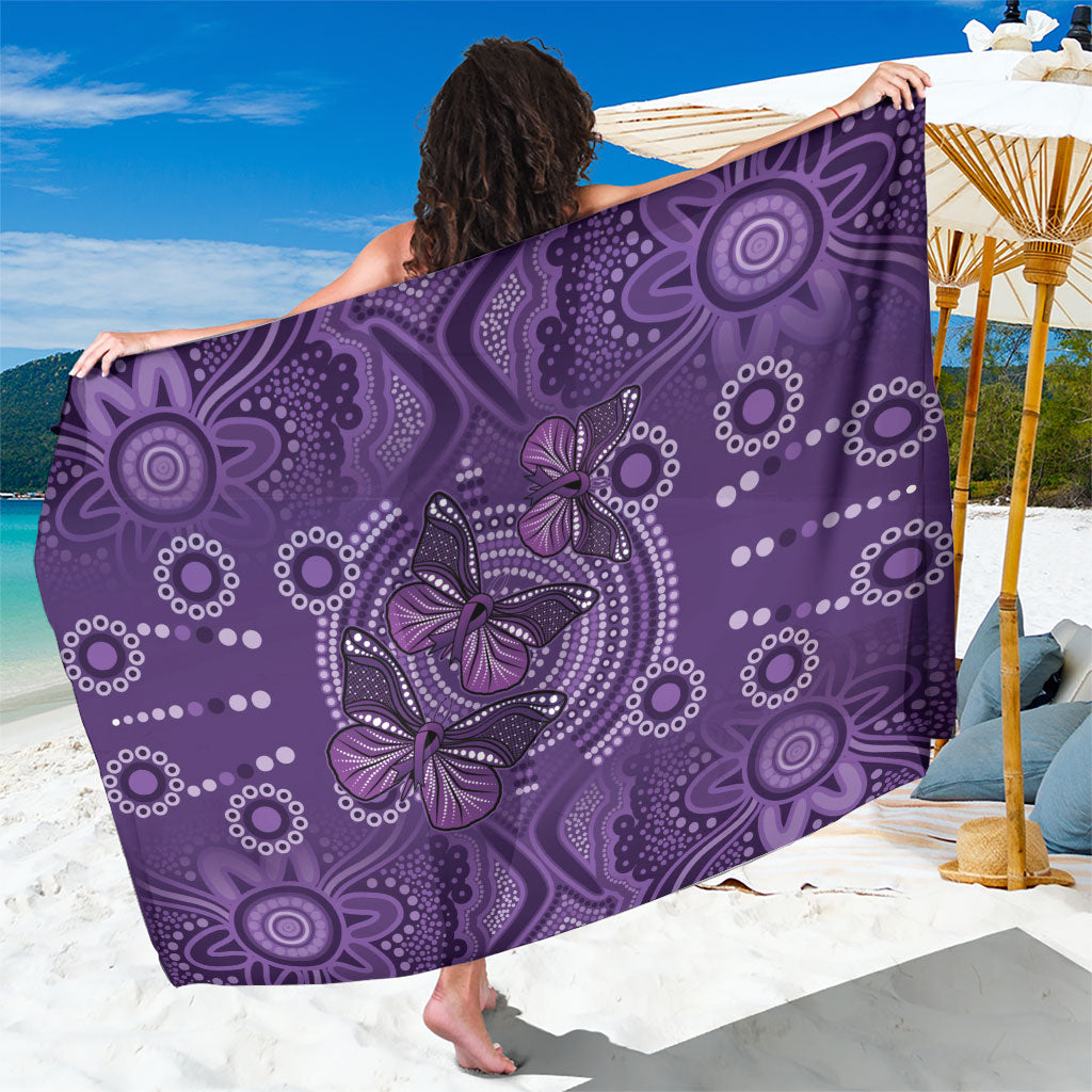 Australia Epilepsy Support Purple Butterfly Strength Sarong