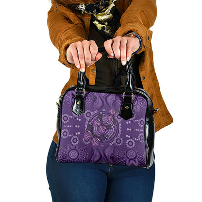 Australia Epilepsy Support Purple Butterfly Strength Shoulder Handbag