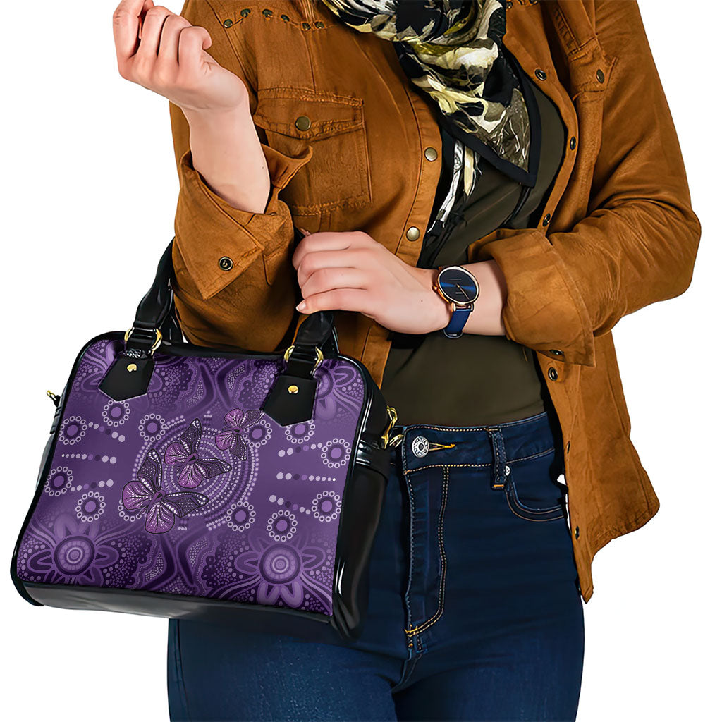 Australia Epilepsy Support Purple Butterfly Strength Shoulder Handbag