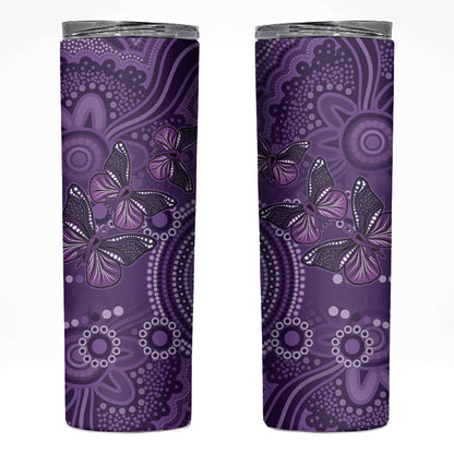 Australia Epilepsy Support Purple Butterfly Strength Skinny Tumbler