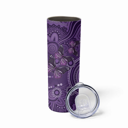 Australia Epilepsy Support Purple Butterfly Strength Skinny Tumbler