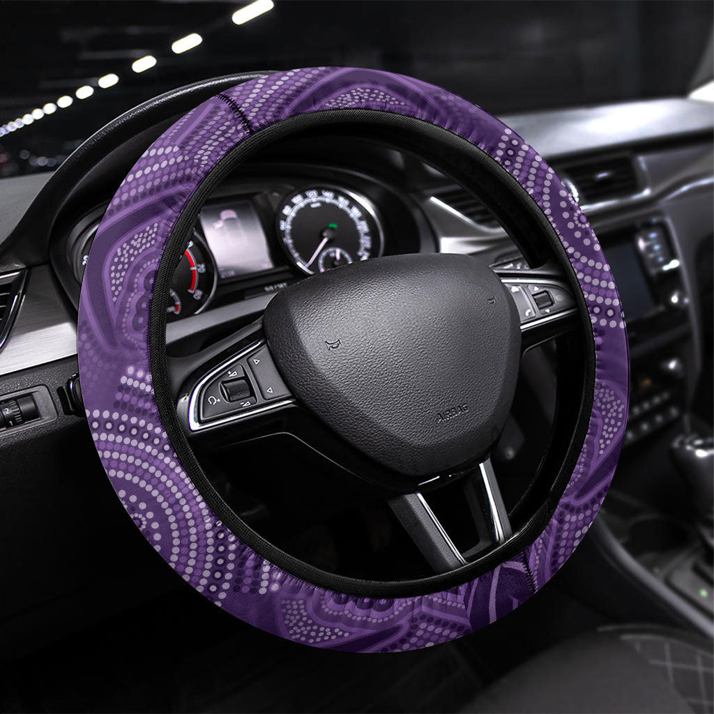 Australia Epilepsy Support Purple Butterfly Strength Steering Wheel Cover