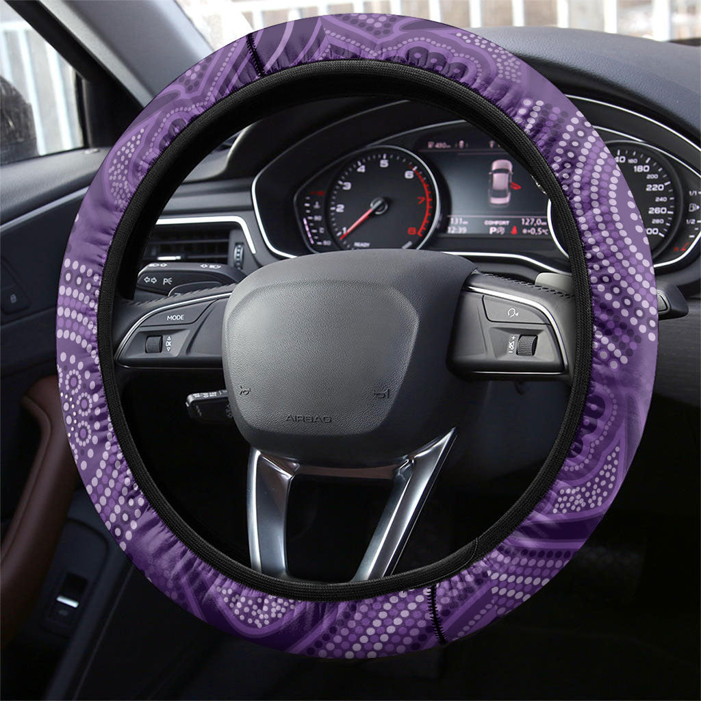 Australia Epilepsy Support Purple Butterfly Strength Steering Wheel Cover