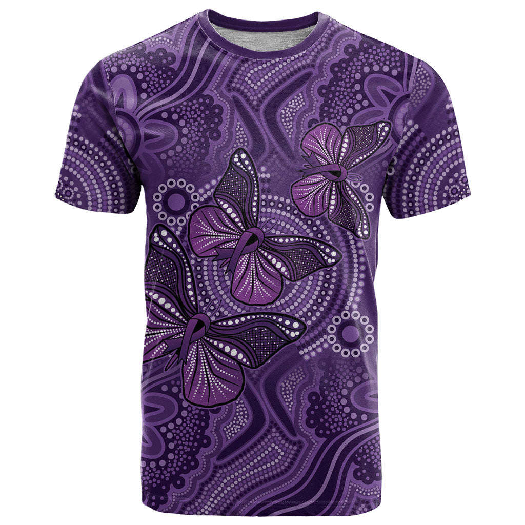 Australia Epilepsy Support Purple Butterfly Strength T Shirt