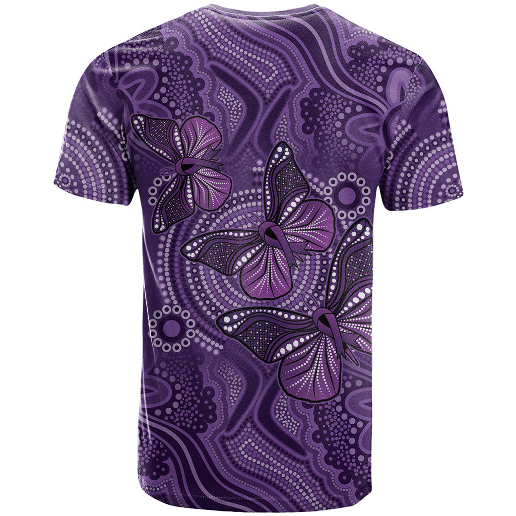 Australia Epilepsy Support Purple Butterfly Strength T Shirt