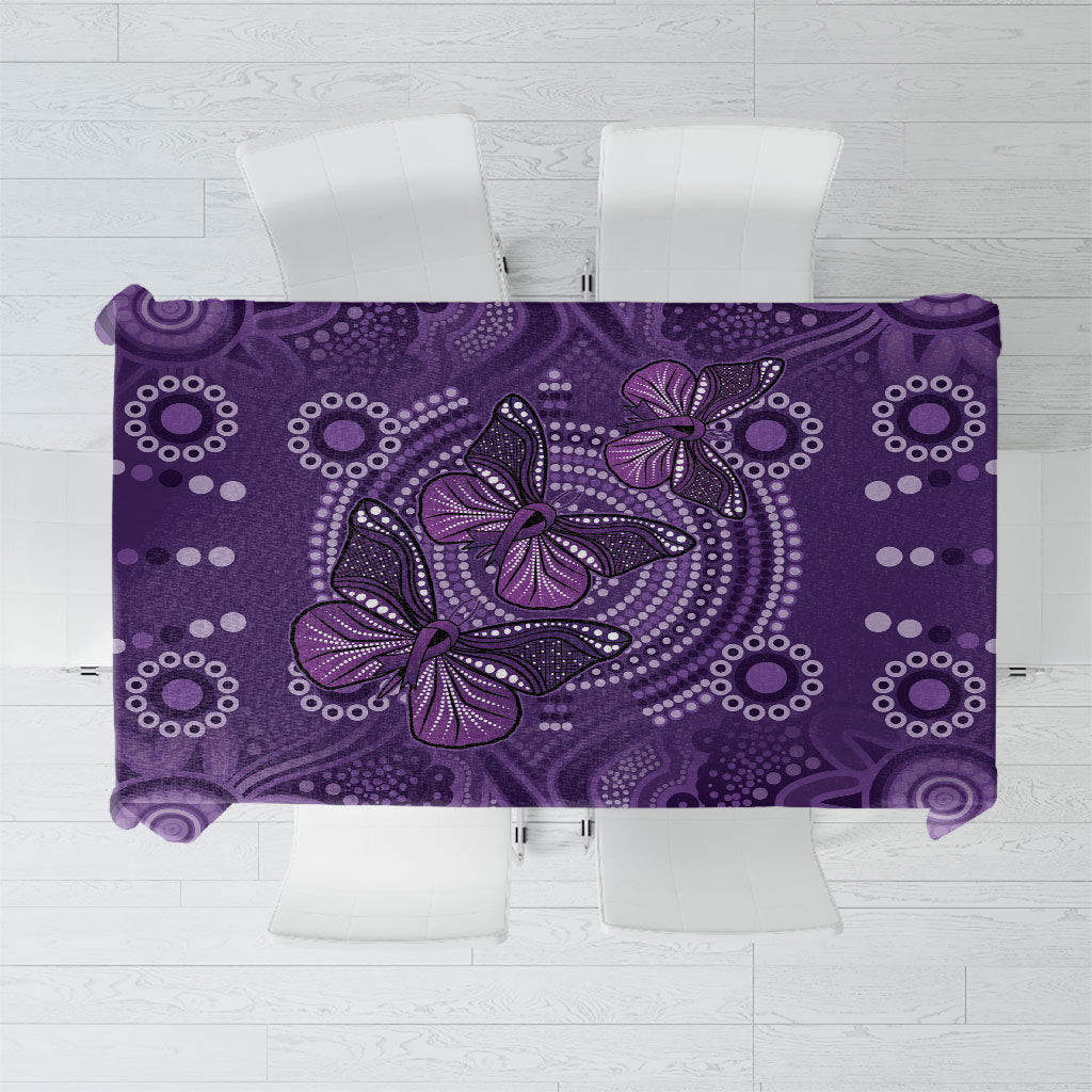 Australia Epilepsy Support Purple Butterfly Strength Tablecloth