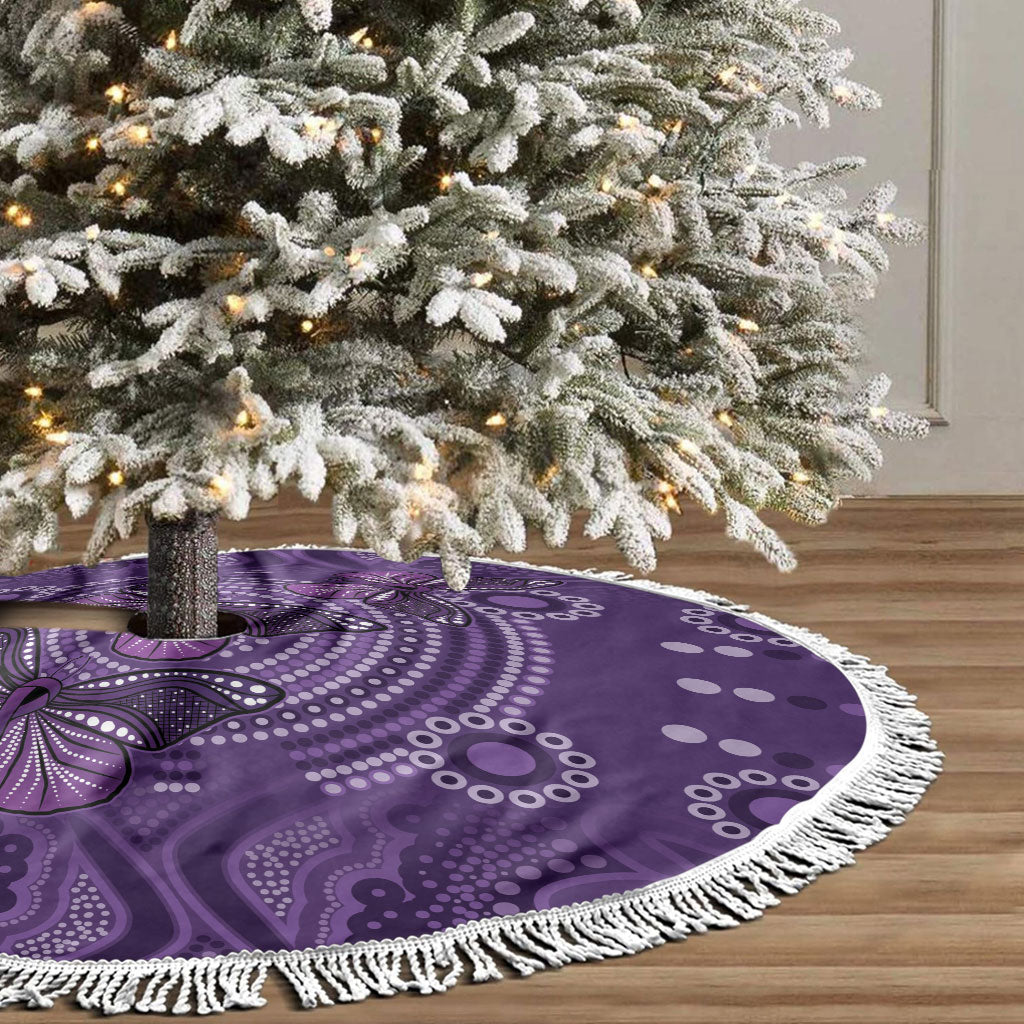 Australia Epilepsy Support Purple Butterfly Strength Tree Skirt
