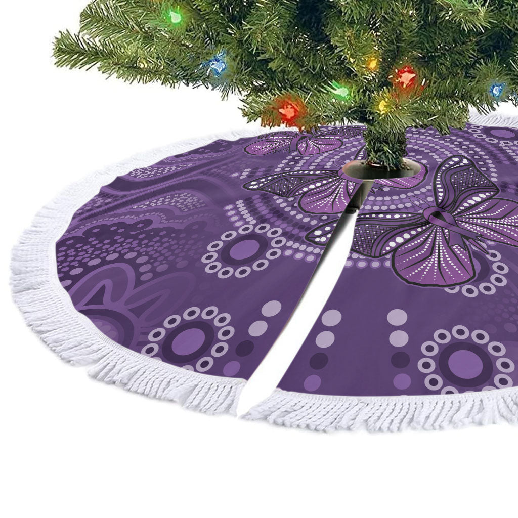 Australia Epilepsy Support Purple Butterfly Strength Tree Skirt