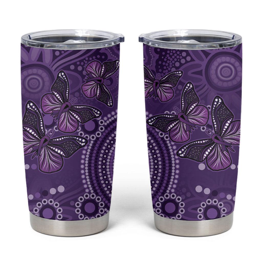 Australia Epilepsy Support Purple Butterfly Strength Tumbler Cup