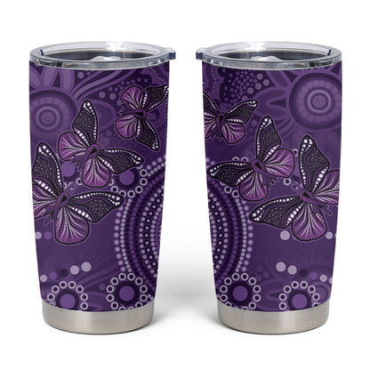 Australia Epilepsy Support Purple Butterfly Strength Tumbler Cup