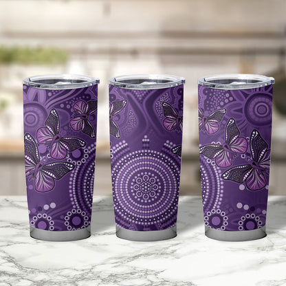 Australia Epilepsy Support Purple Butterfly Strength Tumbler Cup