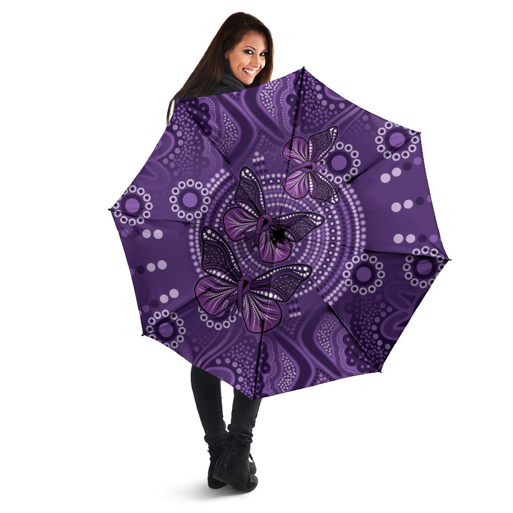 Australia Epilepsy Support Purple Butterfly Strength Umbrella