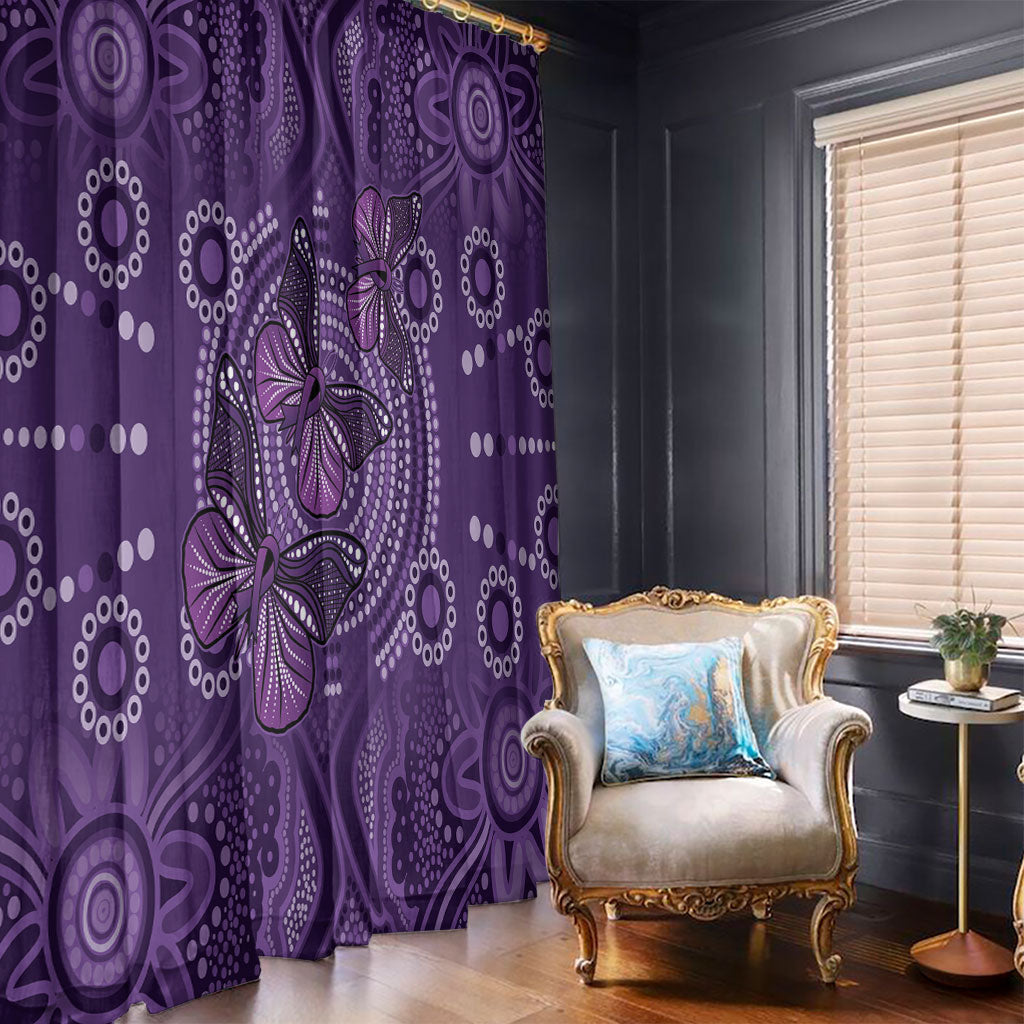 Australia Epilepsy Support Purple Butterfly Strength Window Curtain