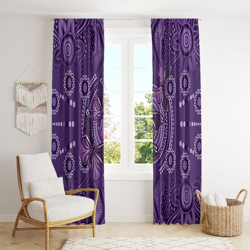 Australia Epilepsy Support Purple Butterfly Strength Window Curtain