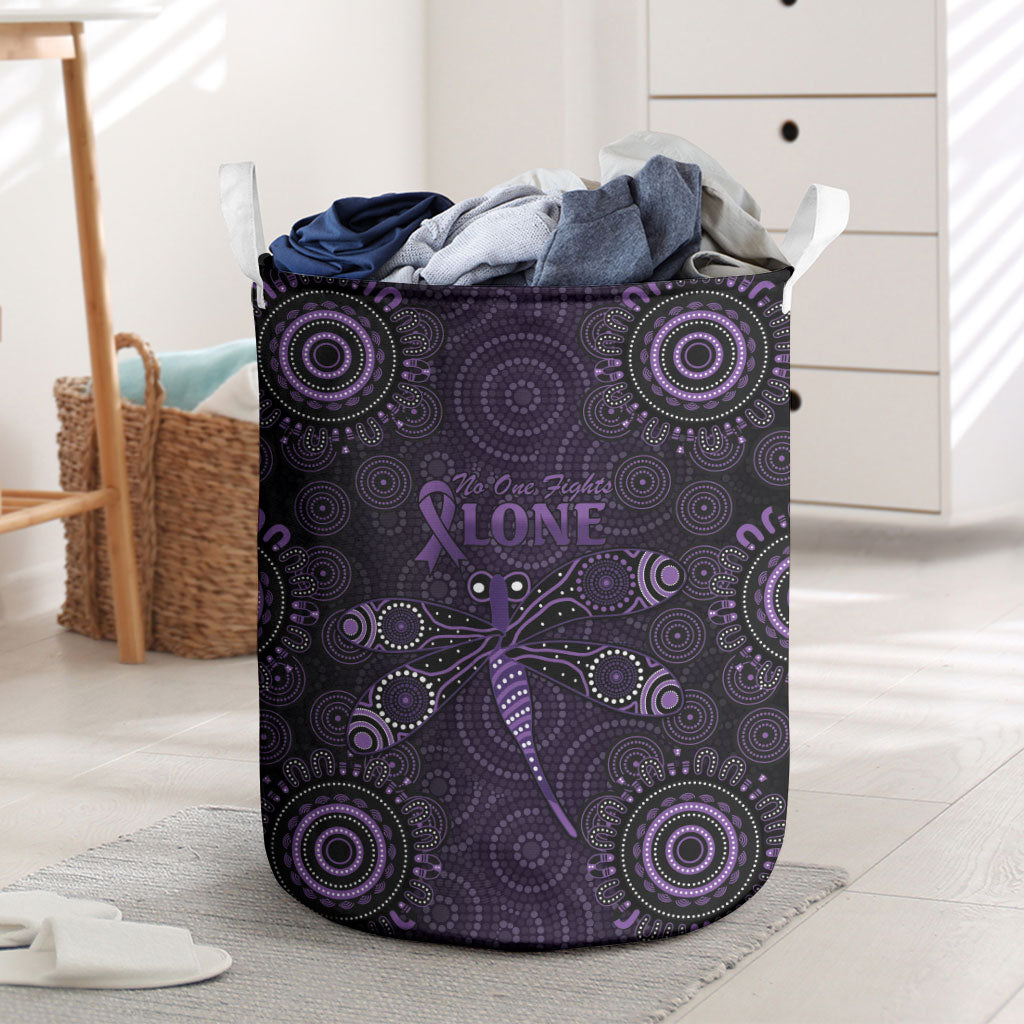 Australia Epilepsy Support Purple Dragonfly Laundry Basket Aboriginal of Hope