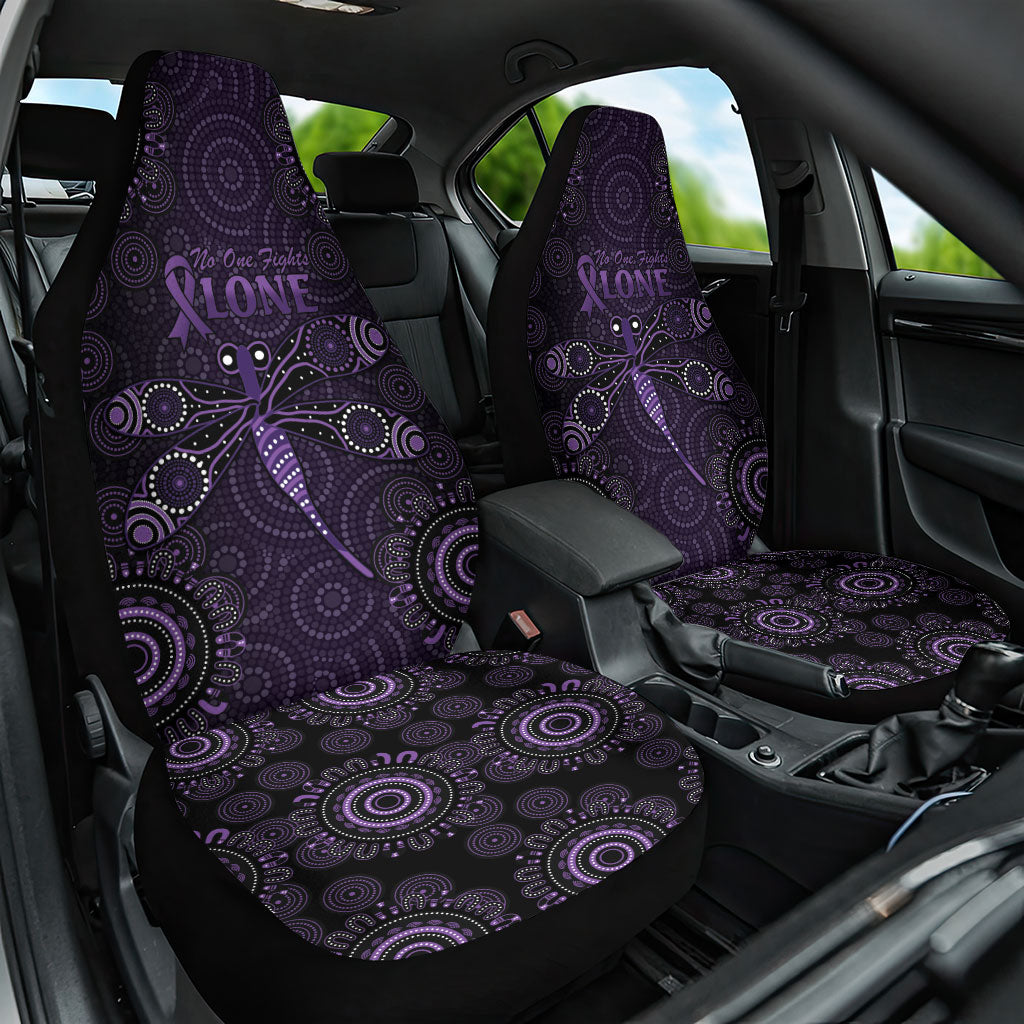 Australia Epilepsy Support Purple Dragonfly Car Seat Cover Aboriginal of Hope