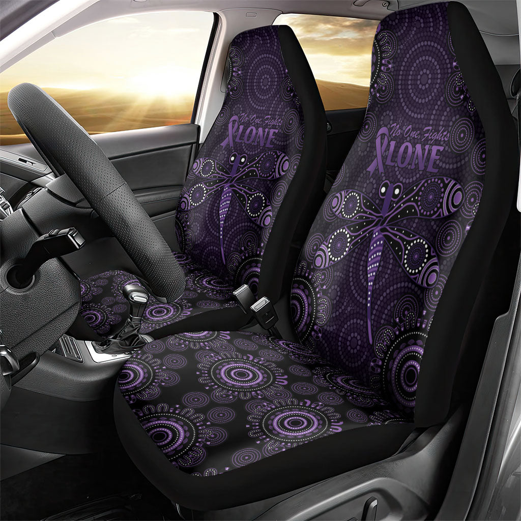 Australia Epilepsy Support Purple Dragonfly Car Seat Cover Aboriginal of Hope