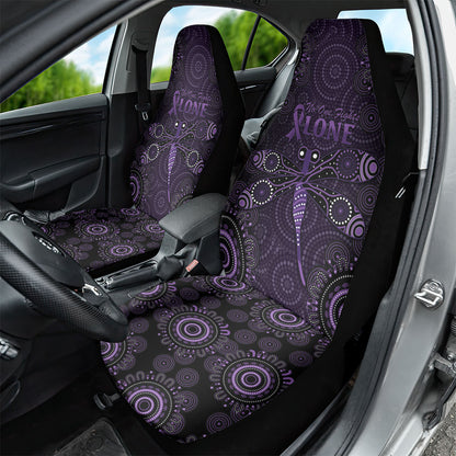 Australia Epilepsy Support Purple Dragonfly Car Seat Cover Aboriginal of Hope