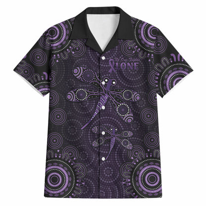 Australia Epilepsy Support Purple Dragonfly Hawaiian Shirt Aboriginal of Hope